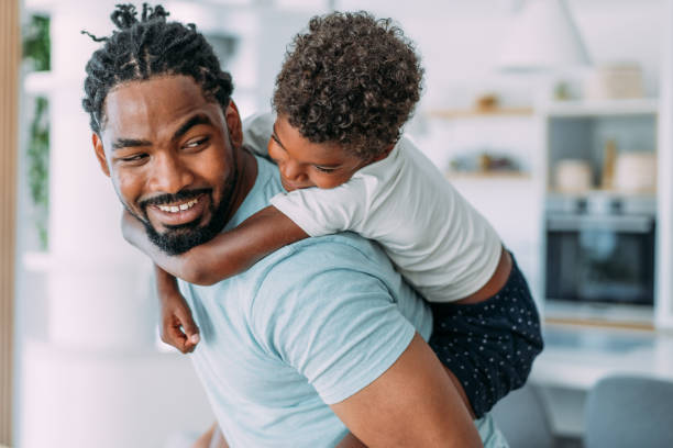 istock Father and little son at home. 1367342108