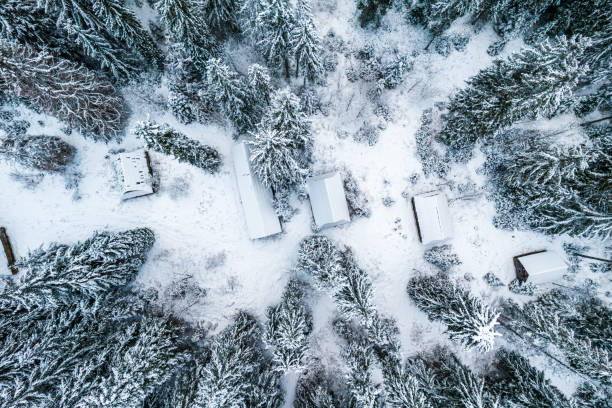 istock Panoramic drone view over Tarnow cityscape in winter 1367349743