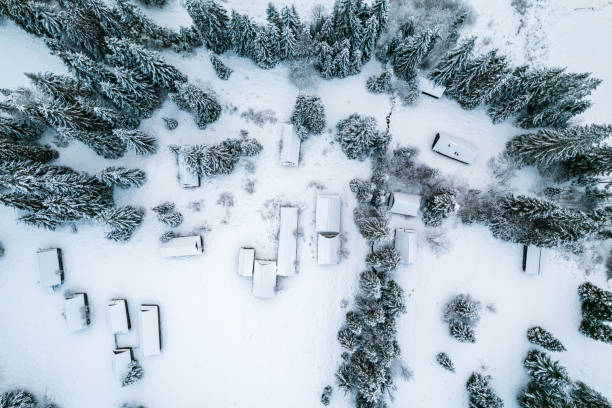 istock Panoramic drone view over Tarnow cityscape in winter 1367349920