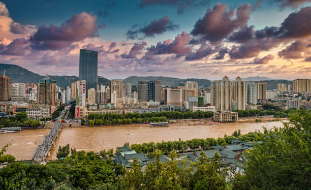 istock Blue Hour At the Yellow River In Lanzhou 1367351177