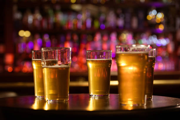 istock Glasses of cold fresh white light beer 1367351914