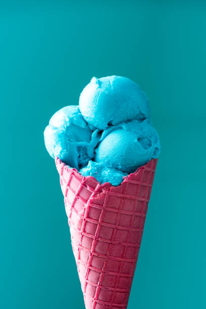 istock Colourfull Pink and blue ice cream cone 1367352570