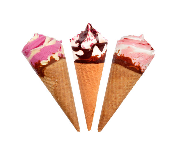 istock Set of three ice creams 1367355267