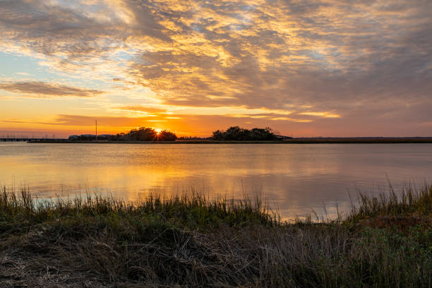 istock Intense Winter Sunset on Georgia Coast 1367363158