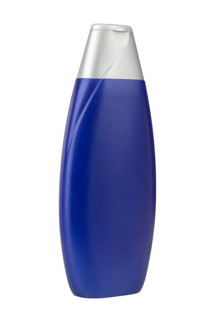 istock Blue bottle shampoo, isolated on white background. Cosmetic bottle. 1367365342