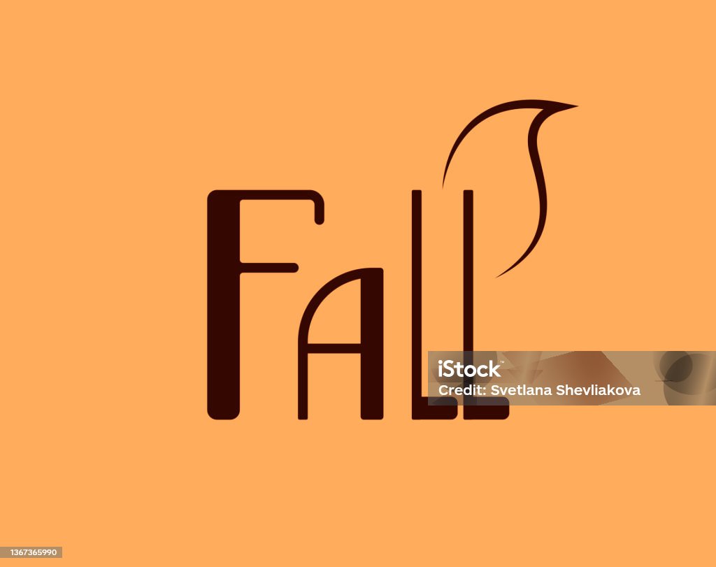 Simple Fall Logo Logo Fall Stock Illustration - Download Image Now - Advertisement ...