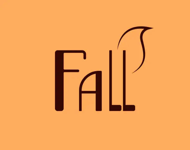 Vector illustration of logo fall