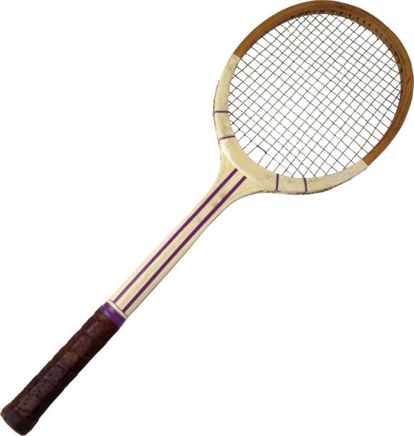 istock wooden badminton racket isolated on white background 1367366810