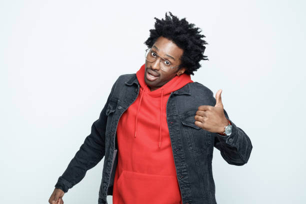 istock Cheerful man in red hoodie 1367367214