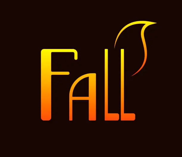 Vector illustration of logo autumn fall