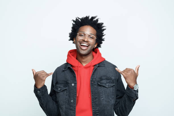 istock Excited man in red hoodie 1367368046