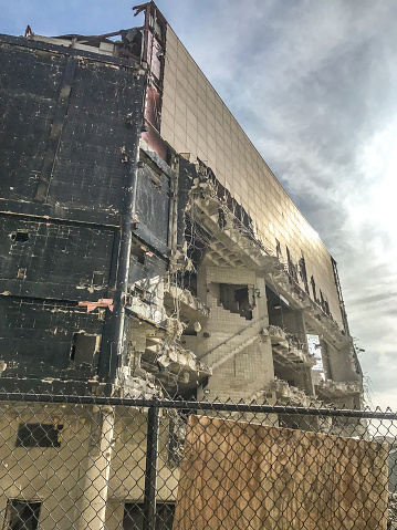 Milwaukee, Wisconsin. The old basketball stadium is being demolished.