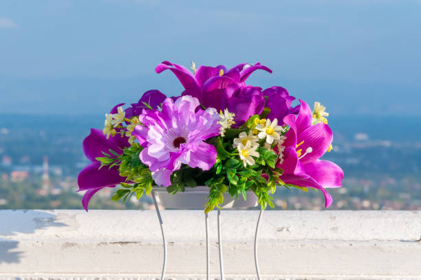 istock bright bouquet Flower  on blue sky 1367371073