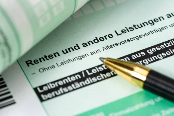 istock German tax return for tax office with form 1367376934