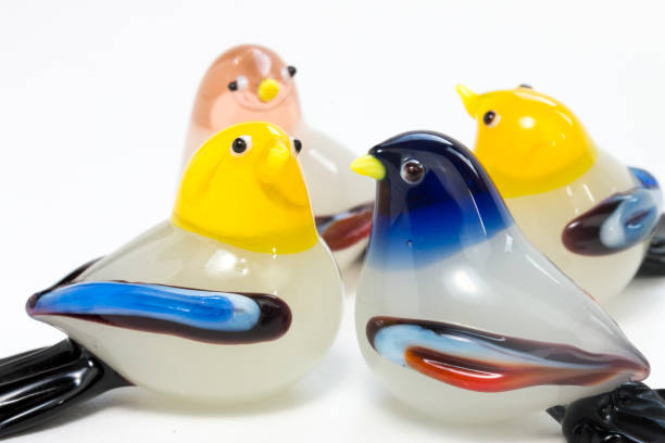 istock Colorful blown glass bird figurines 1367380558