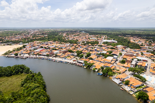 Río Preguica visto desde arriba cerca de Barreirinhas, Lencois Maranhenses, Maranhao, Brasil. photo