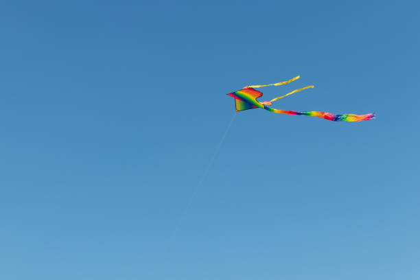 Flying kite with prismatic colours