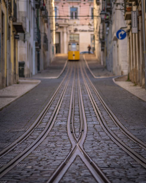 The famous Bica lift (elevador) in Lisbon, one of the most famous attractions of the portuguese capital