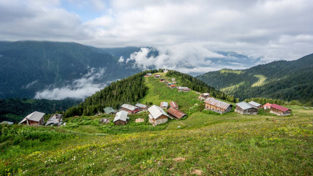 pokut plateau rize camlihemsin türkei - plateau stock-fotos und bilder