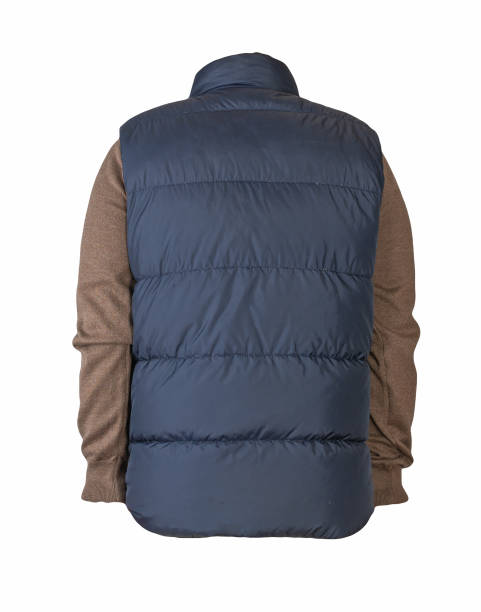 istock Sleeveless jacket and sweater isolated on white background. 1367398480
