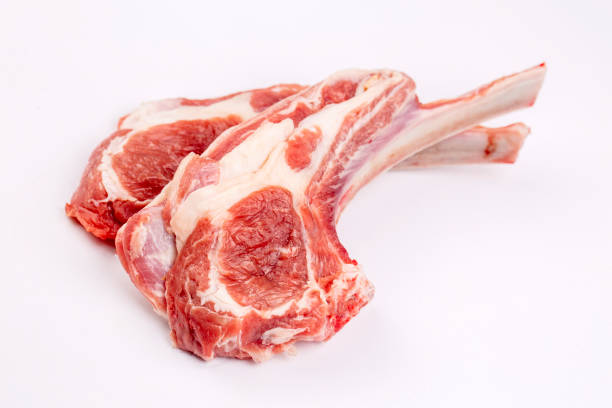 сырая отбивная из баранины, концепция еды фото - lamb chops стоковые фото и изображения