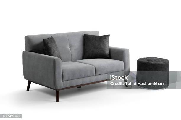 Furniture Sofa Puf Chair Stock Photo - Download Image Now - Sofa, Furniture, Living Room