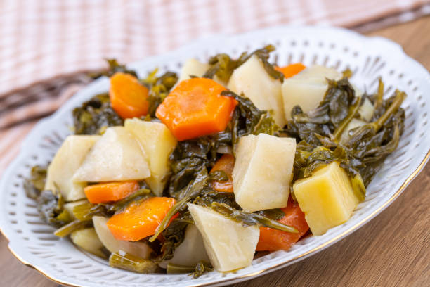 istock Turkish olive oil foods; celery (Turkish name; Zeytinyagli kereviz) 1367403887