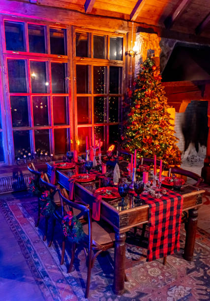 istock Christmas indoor interior for celebration. Xmas house decoration. 1367404034