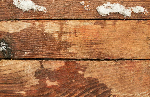 istock Wooden brown planks horizontal background. 1367407146
