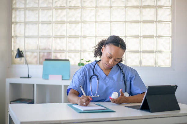 istock Female doctor working at her office doing telemedicine services 1367408206