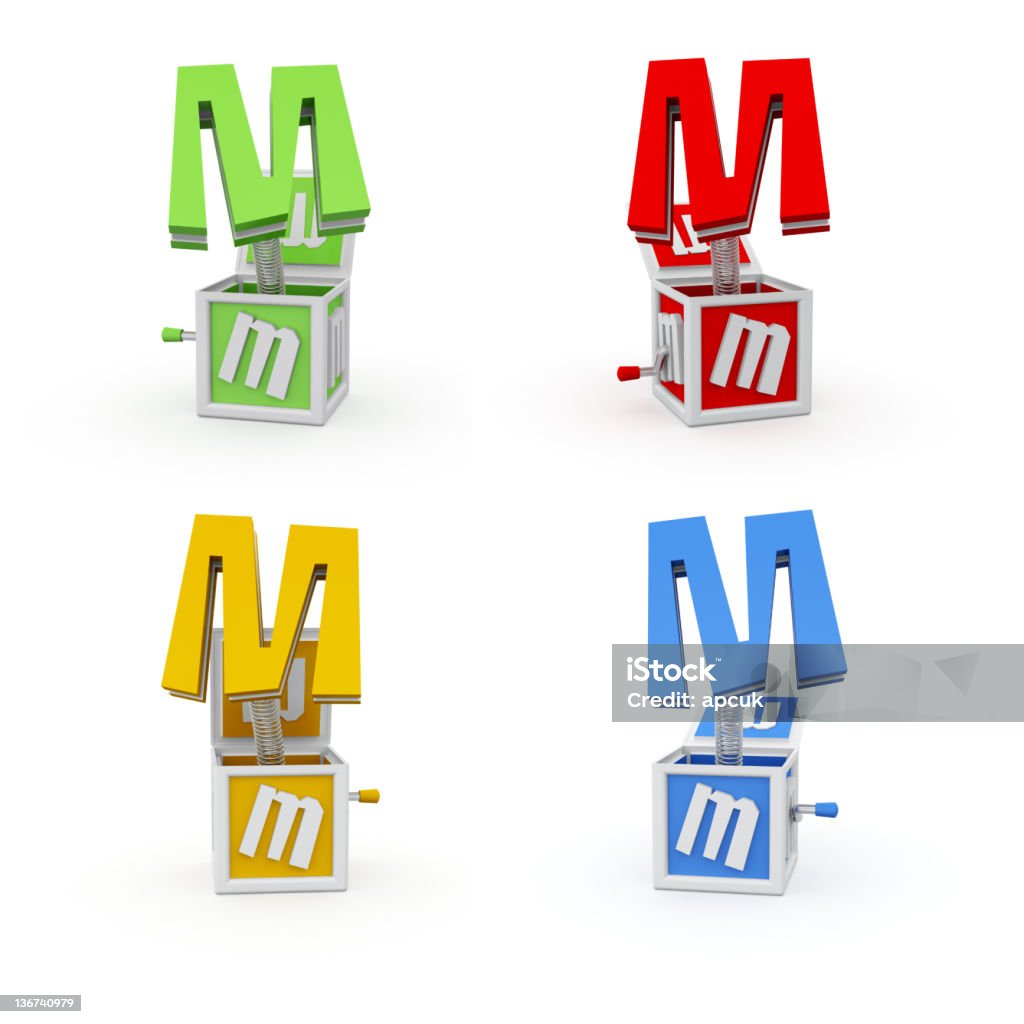 Giocattolo Font Lettera M - Foto stock royalty-free di Alfabeto