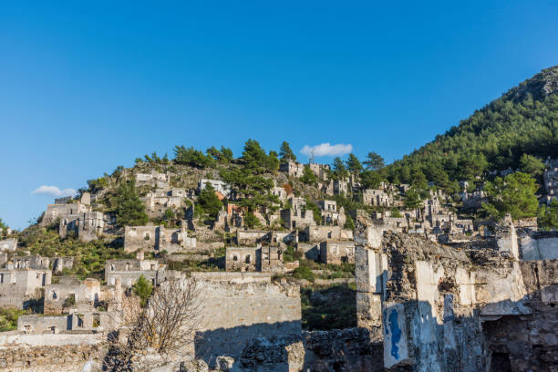 istock Abandoned Kayakoy (Levissi Village, Karmylassos) stone houses 1367416837