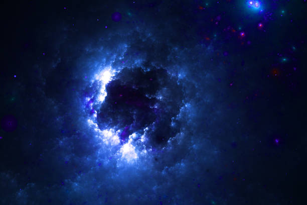 공간 은하 성운 배경 - fractal nebula infinity backgrounds stock illustrations