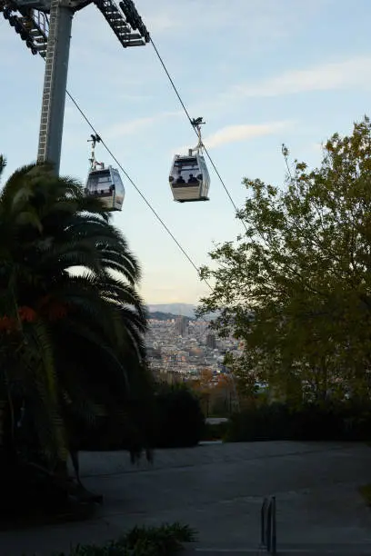 Photo of Cable car descending from mountains