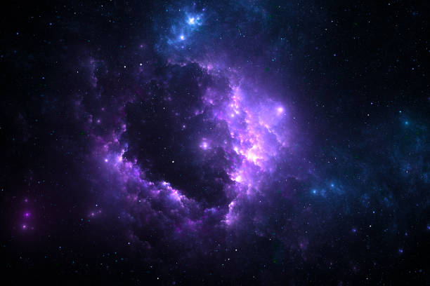 ilustraciones, imágenes clip art, dibujos animados e iconos de stock de fondo de la nebulosa de la galaxia espacial - fractal nebula infinity backgrounds