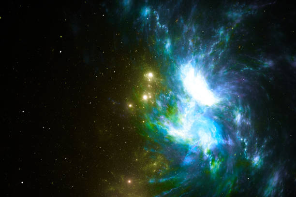 공간 은하 성운 배경 - fractal nebula infinity backgrounds stock illustrations