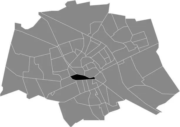 Vector illustration of Locator map of the ZEEHELDENBUURT NEIGHBORHOOD, GRONINGEN