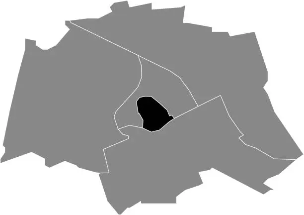 Vector illustration of Locator map of the CENTRUM DISTRICT, GRONINGEN