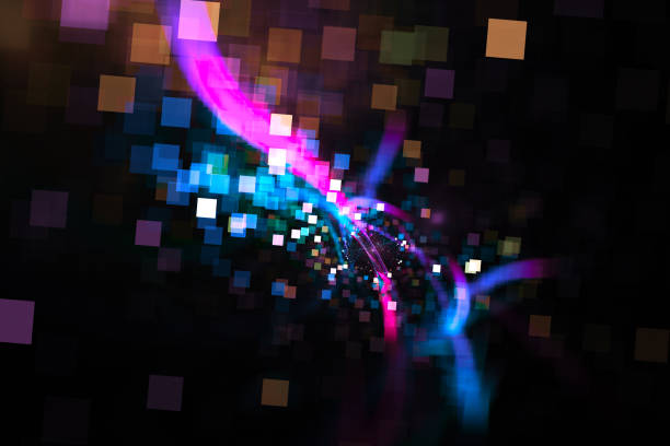 ilustraciones, imágenes clip art, dibujos animados e iconos de stock de fondo abstracto de luces brillantes - fractal nebula infinity backgrounds