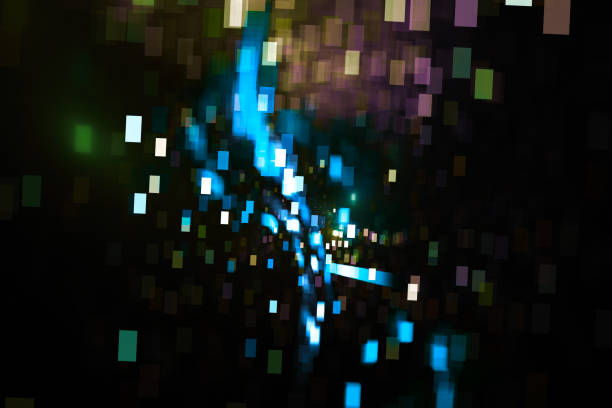 abstrakte funkelnde lichter hintergrund - fractal nebula infinity backgrounds stock-grafiken, -clipart, -cartoons und -symbole