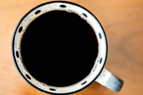 istock Black cofee on a big mug - Cenital 1367434248