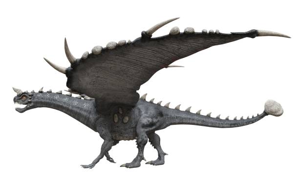 istock Fantasy dragon isolated on white 3d illustration 1367442797