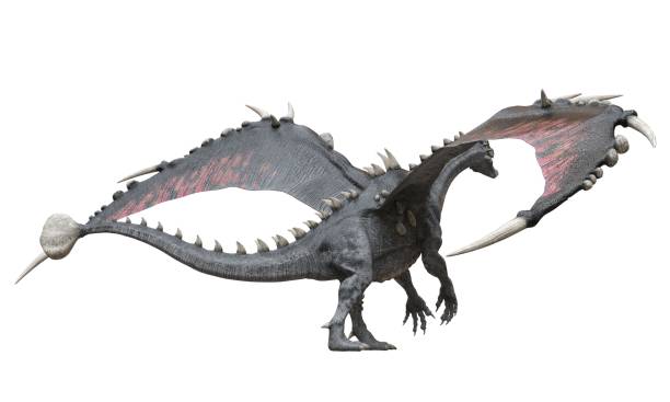 istock Fantasy dragon isolated on white 3d illustration 1367442802