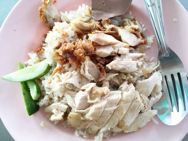 istock rice steamed with chicken food 1367445216