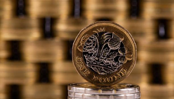 istock 1 British pound coin depicting flowers 1367445243