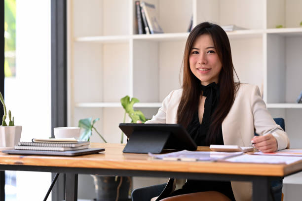 istock Small business entrepreneur working with computer laptop at modern workplace. 1367461620