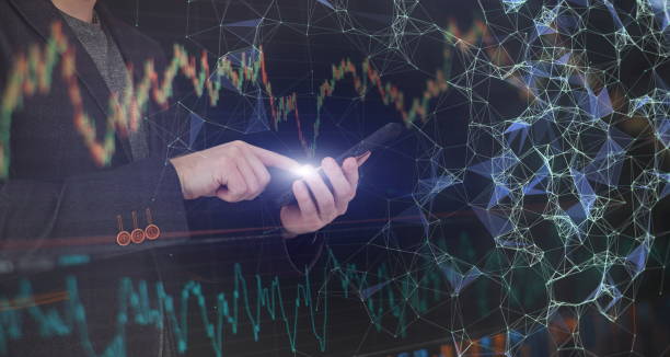 istock Finance Content marketing.Business Analytics Data Management System concept on dark background. 1367462614
