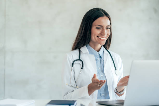istock Doctor speaks with patient online 1367463703