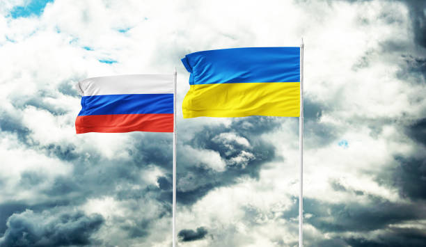 istock Ukraine Russia flags 2022 stop wars 1367464603