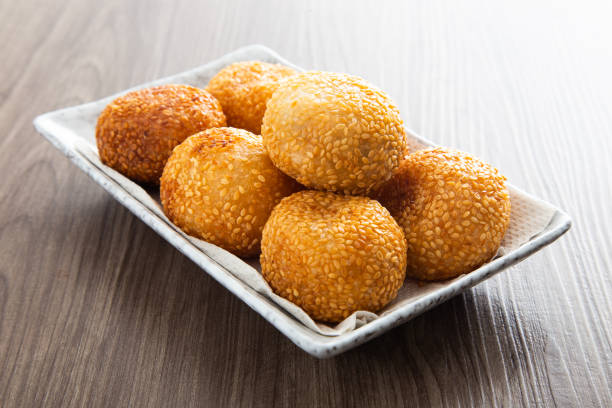 istock Sesame ball, traditional asian dessert 1367470994
